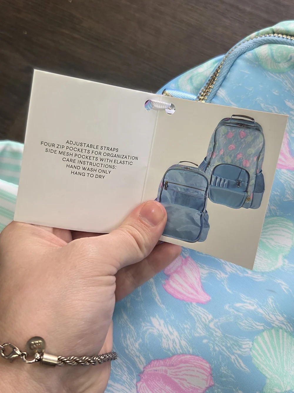 Lilly Pulitzer Blue Seashell Backpack & Lunch Bag Set